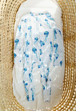 Load image into Gallery viewer, Peanut Butter And Jellyfish Bamboo Baby Pajamas