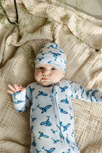 Load image into Gallery viewer, Deep Calls to Deep Whale Knotted Beanie Hat
