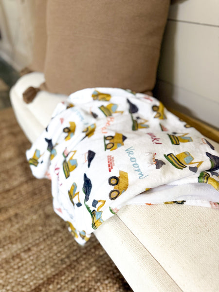 See You Later Excavator Snuggle Blanket (30x40