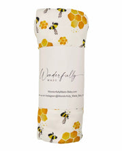 Load image into Gallery viewer, Bee My Hunny Bee Swaddle (47"x47") - Wonderfully Made Apparel