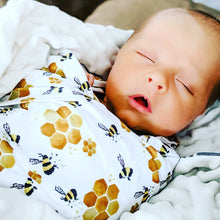 Load image into Gallery viewer, Bee My Hunny Bee Swaddle (47"x47") - Wonderfully Made Apparel