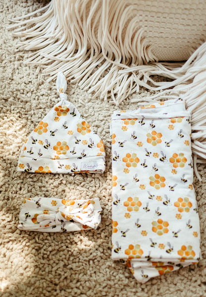 Bee My Hunny Bee Swaddle (47"x47") - Wonderfully Made Apparel