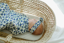Load image into Gallery viewer, Blue "Booms" Blueberry Swaddle (47"x47") - Wonderfully Made Apparel
