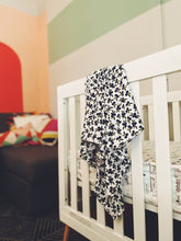 Load image into Gallery viewer, Blue "Booms" Blueberry Swaddle (47"x47") - Wonderfully Made Apparel