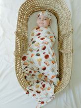 Load image into Gallery viewer, It Takes a Village - Coffee Shop Swaddle (47"x47") - Wonderfully Made Apparel