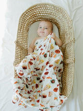 Load image into Gallery viewer, It Takes a Village - Coffee Shop Swaddle (47"x47") - Wonderfully Made Apparel