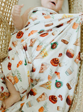 Load image into Gallery viewer, It Takes a Village - Coffee Shop Swaddle (47"x47") - Wonderfully Made Apparel