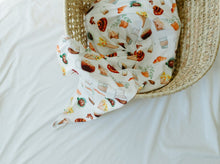 Load image into Gallery viewer, It Takes a Village - Coffee Shop Swaddle (47"x47") - Wonderfully Made Apparel