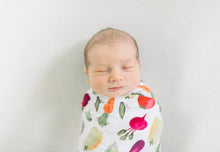 Load image into Gallery viewer, Market Day Vegetable Swaddle (47"x47") Pre-Order - Wonderfully Made Apparel