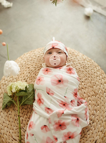 Sweet Girl Floral Swaddle (47"x47") - Wonderfully Made Apparel