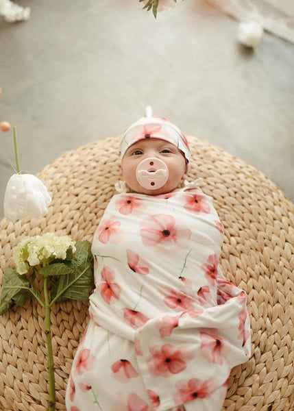 Sweet Girl Floral Swaddle (47"x47") - Wonderfully Made Apparel