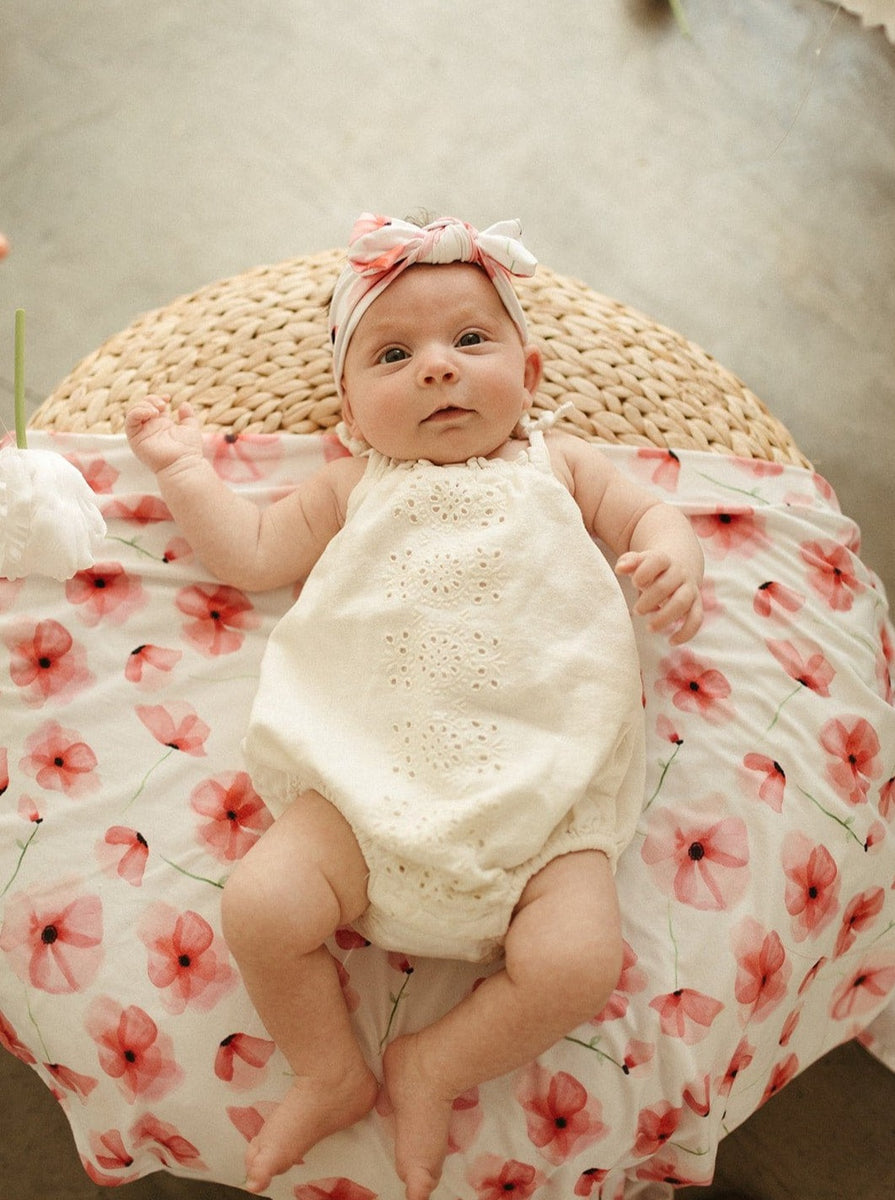 Sweet Girl Floral Swaddle 47 x47 Wonderfully Made Apparel