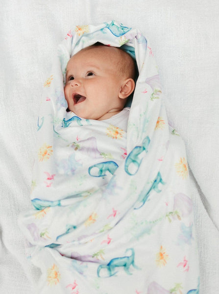 We Are The Dinosaurs Swaddle (47"x47") - Wonderfully Made Apparel