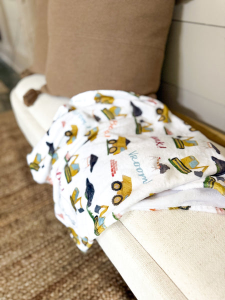 See You Later Excavator Snuggle Blanket (30x40