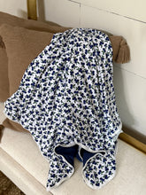 Load image into Gallery viewer, Blue &quot;Booms&quot; Blueberry Three Layer Snuggle Quilt (47&quot;x47&quot;)
