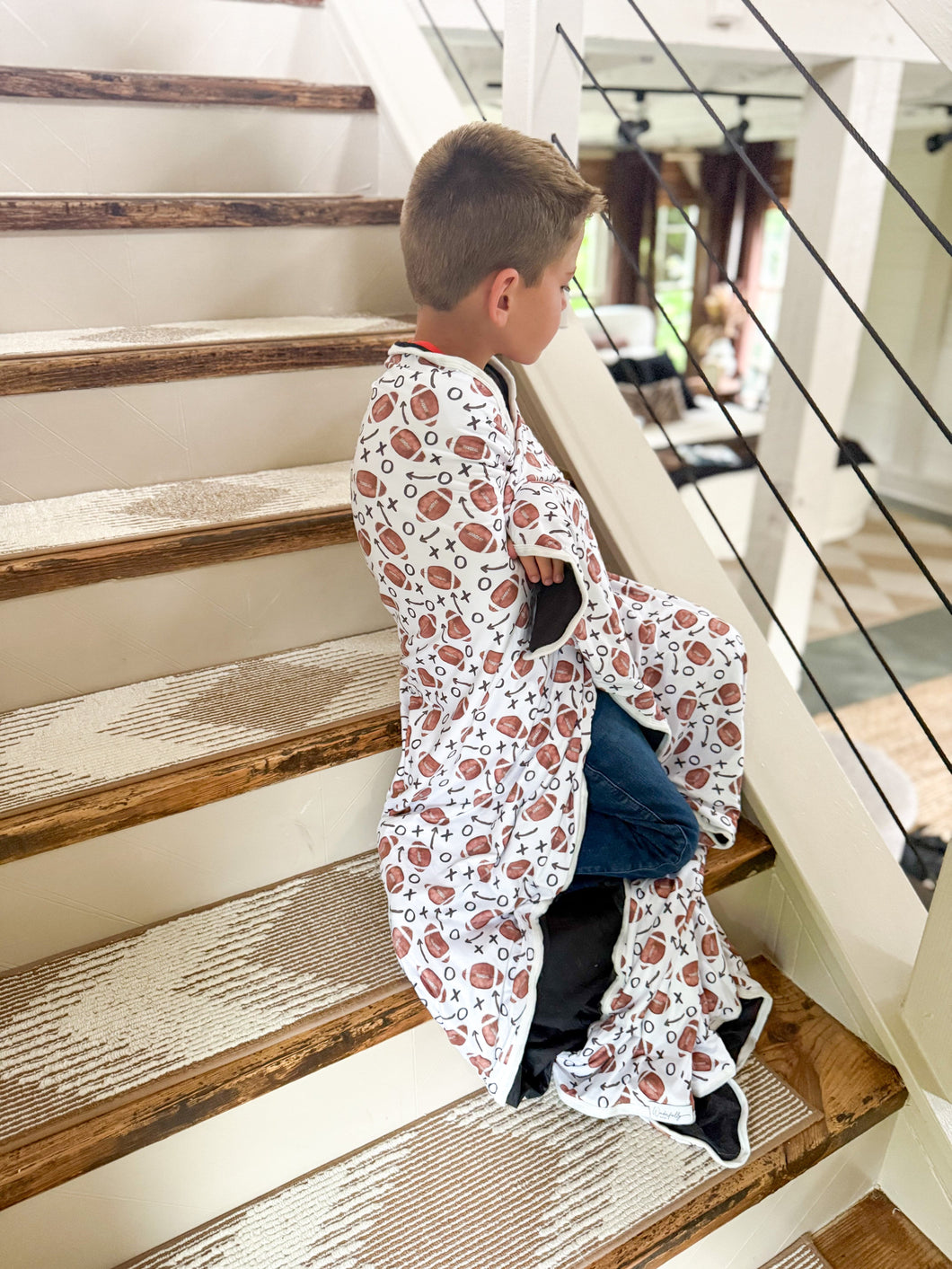Football Guy Three Layer Snuggle Quilt (47