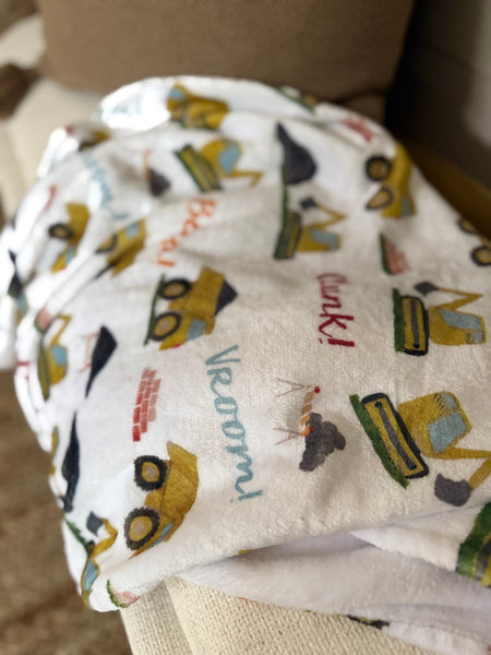 See You Later Excavator Snuggle Blanket (30x40")