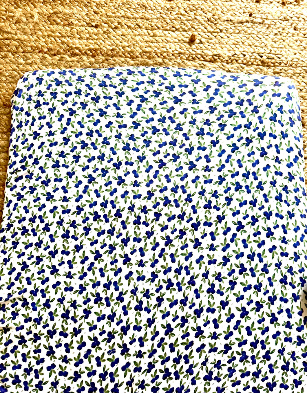Blue Booms Blueberry Crib Sheet