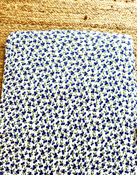 Blue Booms Blueberry Crib Sheet