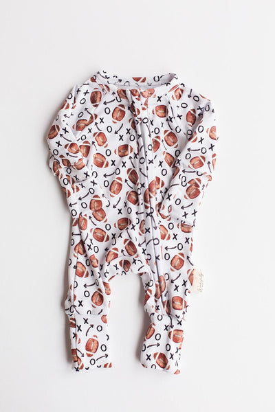 Football Guy Bamboo Baby Pajamas