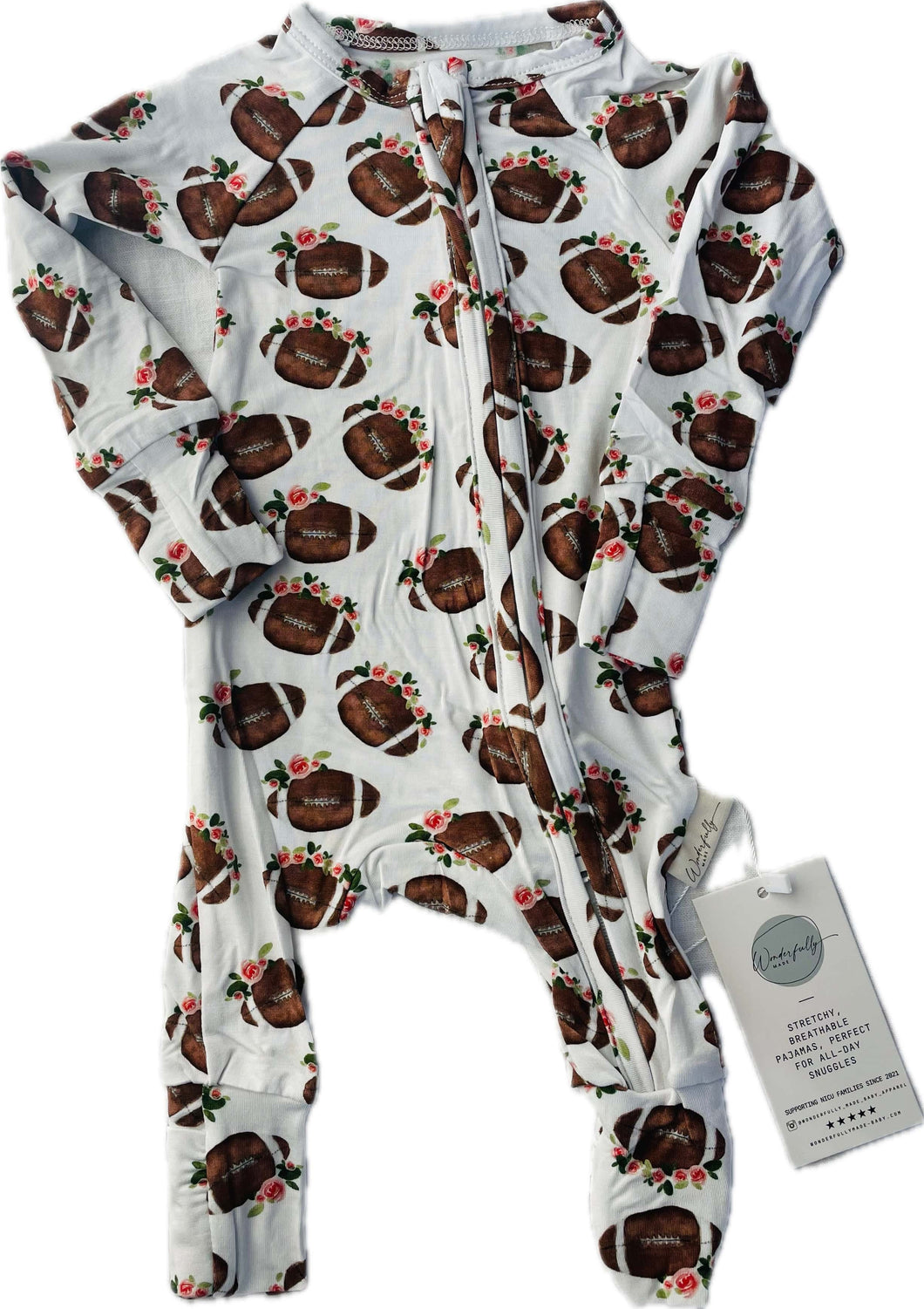 Daddy's Girl Floral Football Bamboo Pajamas