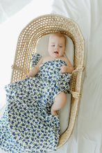 Load image into Gallery viewer, Blue &quot;Booms&quot; Blueberry Swaddle (47&quot;x47&quot;) - Wonderfully Made Apparel
