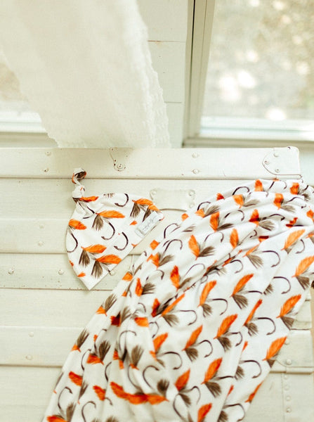 Fishing With Daddy Fly Hook Swaddle (47"x47") - Wonderfully Made Apparel