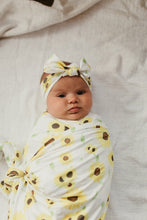 Load image into Gallery viewer, Three Little Sunflowers Bow - Wonderfully Made Apparel
