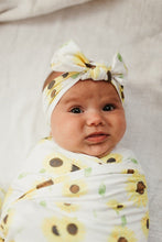 Load image into Gallery viewer, Three Little Sunflowers Bow - Wonderfully Made Apparel
