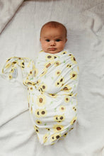 Load image into Gallery viewer, Three Little Sunflowers Swaddle (47&quot;x47&quot;) - Wonderfully Made Apparel
